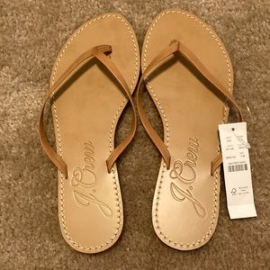 J. Crew Women’s tan Italian sandals, size 7 brand new